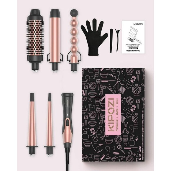 Professional 5-in-1 Curling Iron and Hot Air Brush Set - Picture 4 of 7